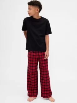 Vérification rouge/noir - Bas de pyjama Gap en flanelle assorti (5-13ans)