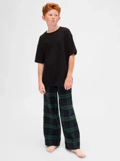 Vérification vert/marine - Bas de pyjama Gap en flanelle assorti (5-13ans)