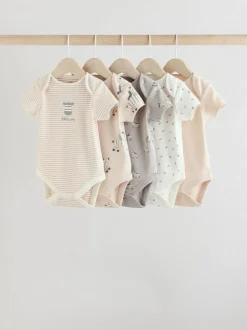 Zèbre gris - Lot de bodys à manches courtes pour bébé 100% coton 5